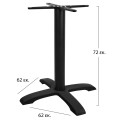Cast iron 4legs Black Crossed 45x45 FK406 Cast iron 4legs Black Crossed 45x45 FK406