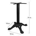 Cast Iron base 58χ58χ75cm crossed 45x45cm 4legs Black FK407 Cast Iron base 58χ58χ75cm crossed 45x45cm 4legs Black FK407