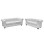Set Livingroom2 Seater & 3 Seater Chesterfield White matte FK11220.02