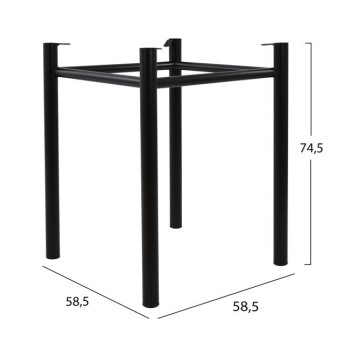 Base 4 legs for surface 70x70 H/B 652-070