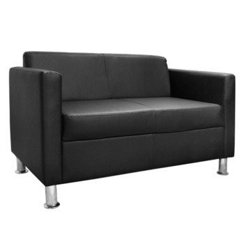Sofa 2 seater Cubo PU Black FK3033.02 120x71x73cm.