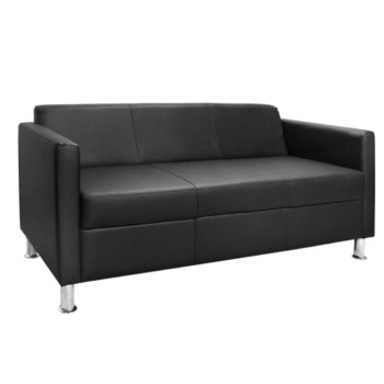 Sofa 3 seater Cubo PU Black FK3034.02 173χ71χ73cm.