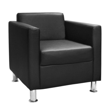 FK3035.02 Armchair Cubo, PU black, 70χ71χ73 cm