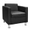 FK3035.02 Armchair Cubo, PU black, 70χ71χ73 cm