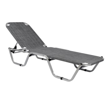 Professional Sunbed Aluminum FK5071.10 Grey 60x195x30 cm
