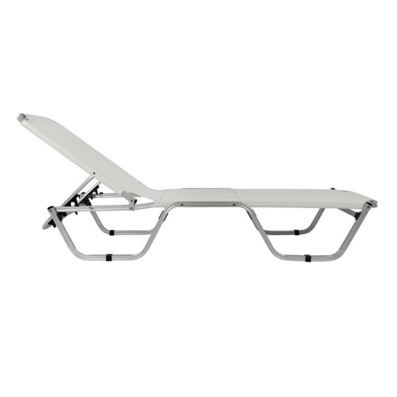 Professional Sunbed Aluminum FK5071.03 White 195x53-60x30 cm Professional Sunbed Aluminum FK5071.03 White 195x53-60x30 cm