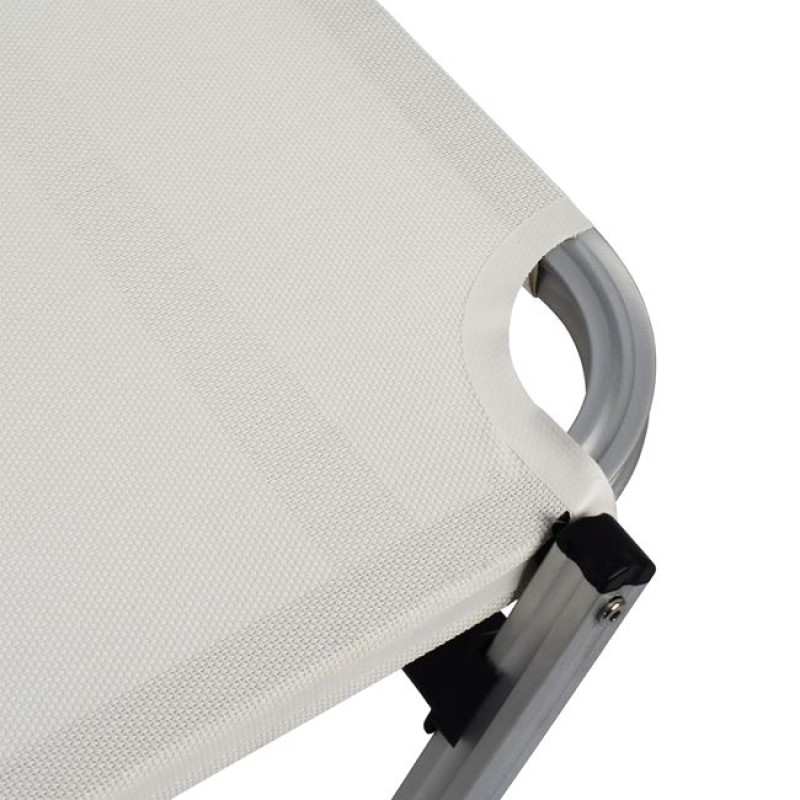 Professional Sunbed Aluminum FK5071.03 White 195x53-60x30 cm Professional Sunbed Aluminum FK5071.03 White 195x53-60x30 cm