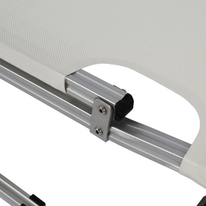 Professional Sunbed Aluminum FK5071.03 White 195x53-60x30 cm Professional Sunbed Aluminum FK5071.03 White 195x53-60x30 cm
