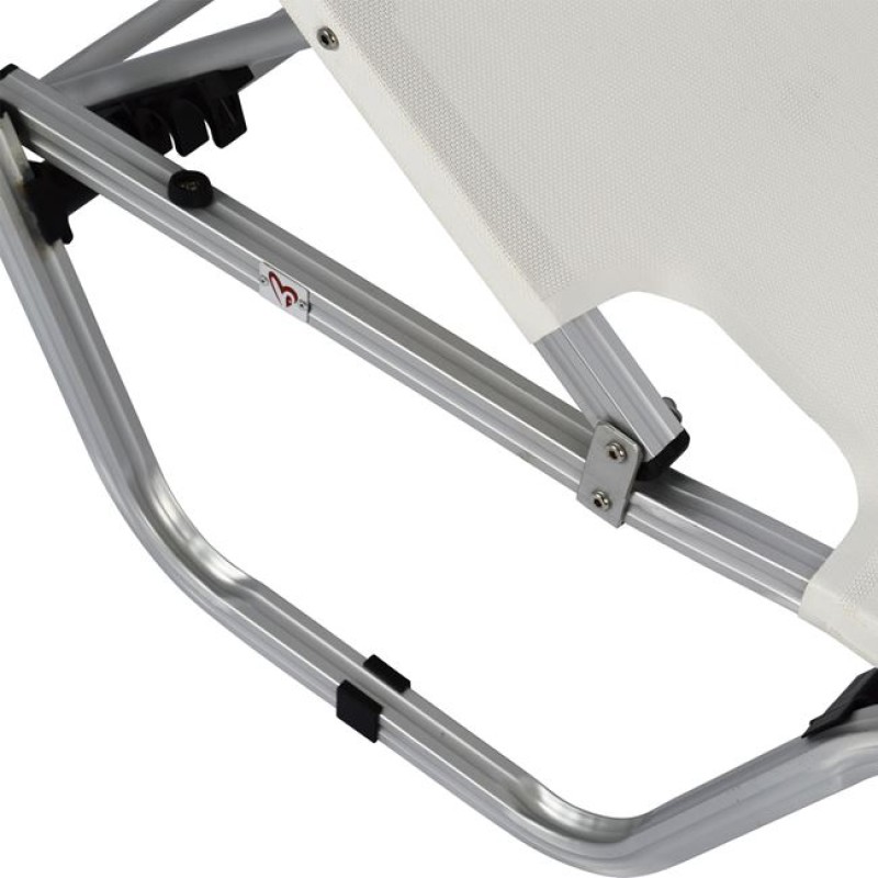 Professional Sunbed Aluminum FK5071.03 White 195x53-60x30 cm Professional Sunbed Aluminum FK5071.03 White 195x53-60x30 cm