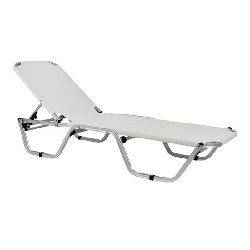 Professional Sunbed Aluminum FK5071.03 White 195x53-60x30 cm Professional Sunbed Aluminum FK5071.03 White 195x53-60x30 cm
