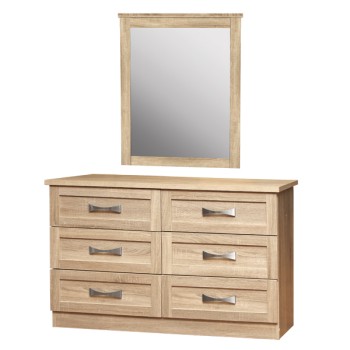 Bedroom Toilet with 6 Drawers Sonama 120x40 & Mirros 72x90 FK10171.02 Bedroom Toilet with 6 Drawers Sonama 120x40 & Mirros 72x90 FK10171.02