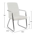 Conference chair FK1021.02 White 55,5x67,5x94 cm Conference chair FK1021.02 White 55,5x67,5x94 cm