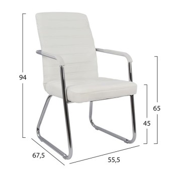 Conference chair FK1021.02 White 55,5x67,5x94 cm Conference chair FK1021.02 White 55,5x67,5x94 cm