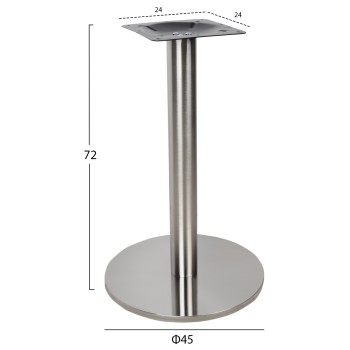 Inox base Φ45x72Ηcm FK419
