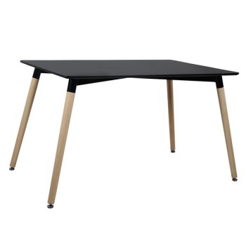 Dining Table FK008.02 Black 120x80x73cm, legs BEECH