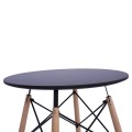 DINING TABLE ROUND MINIMAL FK0060.02 MDF IN BLACK COLOR-BEECH WOOD LEGS IN NATURAL COLOR Φ60Χ72Hcm. DINING TABLE ROUND MINIMAL FK0060.02 MDF IN BLACK COLOR-BEECH WOOD LEGS IN NATURAL COLOR Φ60Χ72Hcm.