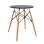 DINING TABLE ROUND MINIMAL FK0060.02 MDF IN BLACK COLOR-BEECH WOOD LEGS IN NATURAL COLOR Φ60Χ72Hcm.