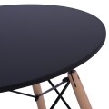 DINING TABLE ROUND MINIMAL FK0060.02 MDF IN BLACK COLOR-BEECH WOOD LEGS IN NATURAL COLOR Φ60Χ72Hcm. DINING TABLE ROUND MINIMAL FK0060.02 MDF IN BLACK COLOR-BEECH WOOD LEGS IN NATURAL COLOR Φ60Χ72Hcm.