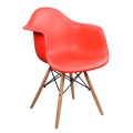 Armchair with wooden legs and red seat Mirto FK005.04 64x60x81 cm Armchair with wooden legs and red seat Mirto FK005.04 64x60x81 cm