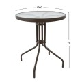 Table Metallic Lima Brown '60x70cm FK5079.02 Table Metallic Lima Brown '60x70cm FK5079.02