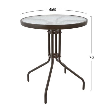 Table Metallic Lima Brown '60x70cm FK5079.02