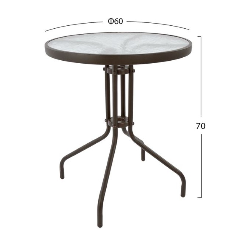 Table Metallic Lima Brown '60x70cm FK5079.02 Table Metallic Lima Brown '60x70cm FK5079.02