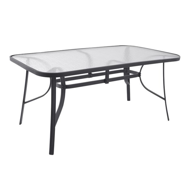 Table Bruno Metallic Grey 160Χ90Χ72 FK5074.01