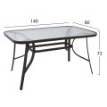 Table Bruno Metallic Brown 140Χ80Χ72 FK5106.02 Table Bruno Metallic Brown 140Χ80Χ72 FK5106.02
