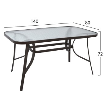 Table Bruno Metallic Brown 140Χ80Χ72 FK5106.02 Table Bruno Metallic Brown 140Χ80Χ72 FK5106.02