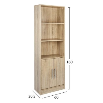 Melamine bookcase ENSLEY FK2027.02 sonama 60x30x180 Melamine bookcase ENSLEY FK2027.02 sonama 60x30x180