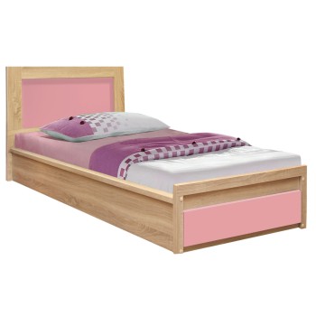 Bed with drawer Playroom FK330.02 Sonama-Pink 90x190cm Bed with drawer Playroom FK330.02 Sonama-Pink 90x190cm