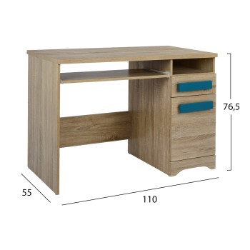 Desk Playroom Sonama-Blue Handles FK11154.01 110X55X76.5 Desk Playroom Sonama-Blue Handles FK11154.01 110X55X76.5