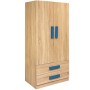 Wardrobe 2 Door Playroom Sonama-Blue FK335+FK336.01 80X50X180cm