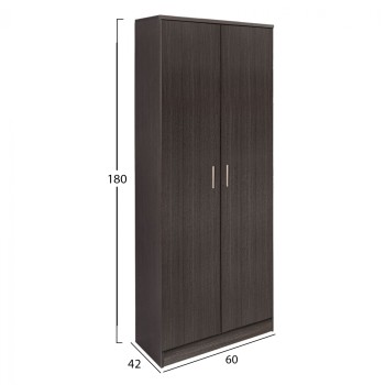 Wardrobe 2 Door with 3 Selves FK337.01 Zebrano 60x42x180 Wardrobe 2 Door with 3 Selves FK337.01 Zebrano 60x42x180