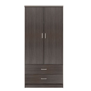 Wardrobe 2 Door with 2 drawers FK338.01 Zebrano 80x41.5x180H