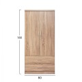 Wardrobe 2 Door with 2 drawers FK338.02 Sonama 80x41.5x180Ηcm. Wardrobe 2 Door with 2 drawers FK338.02 Sonama 80x41.5x180Ηcm.