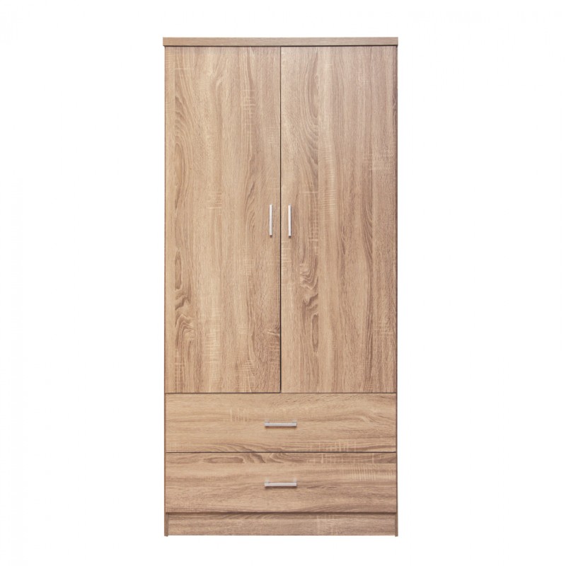 Wardrobe 2 Door with 2 drawers FK338.02 Sonama 80x41.5x180Ηcm. Wardrobe 2 Door with 2 drawers FK338.02 Sonama 80x41.5x180Ηcm.