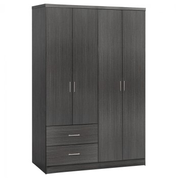 Wardrobe 4 Door with 2 Drawers FK339.01 Zebrano 120x42,5x180,5