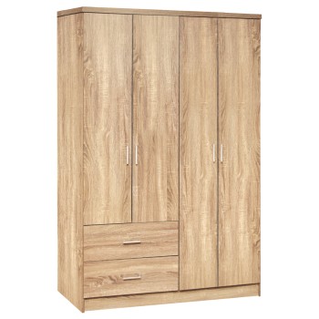 Wardrobe 4 Door with 2 Drawers FK339.02 Sonama 120x42x181