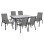 Set Dining Table 7 pieces 140x80 Bruno & 6 pieces Leon Armchair