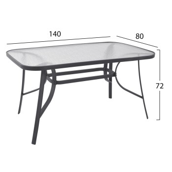 Set Dining Table 5 pieces Grey Table & 4 Armchairs Grey color Set Dining Table 5 pieces Grey Table & 4 Armchairs Grey color
