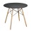 DINING TABLE ROUND MINIMAL FK0059.02 MDF IN BLACK COLOR-BEECH WOOD LEGS IN NATURAL Φ80Χ72Hcm.