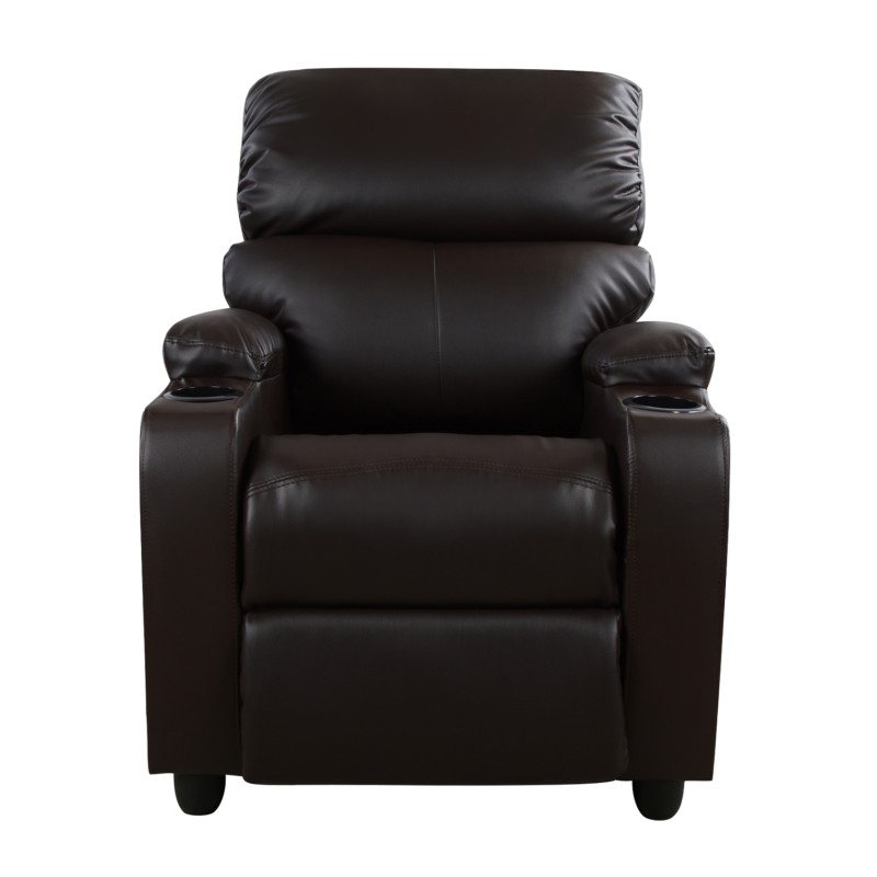 Armchair Relax with footrest mechanism FK0122 PU Brown 80x95x103 cm