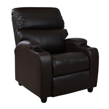 Armchair Relax with footrest mechanism FK0122 PU Brown 80x95x103 cm