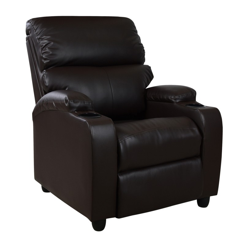 Armchair Relax with footrest mechanism FK0122 PU Brown 80x95x103 cm