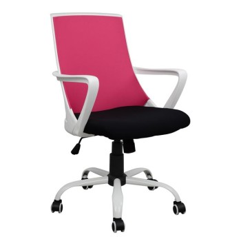 Office chair FK1053.05 Pink with mesh and metal base 58x59x103 cm