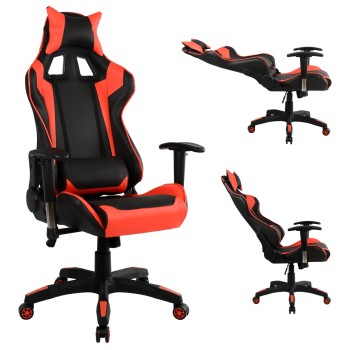 Office Gaming chair FK1056.01 Racing Black and Red PU 67x70x134 cm