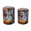 Metallic set 2 pieces Stool with storage space & PU FK267 Yellow