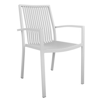 DINING CHAIR BRONCA FK5130.01 WHITE ALUMINUM 54,2x59x83,5Hcm.