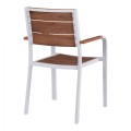 Aluminum Armchair White & Polywood FK5127.01 55x56x85 cm Aluminum Armchair White & Polywood FK5127.01 55x56x85 cm